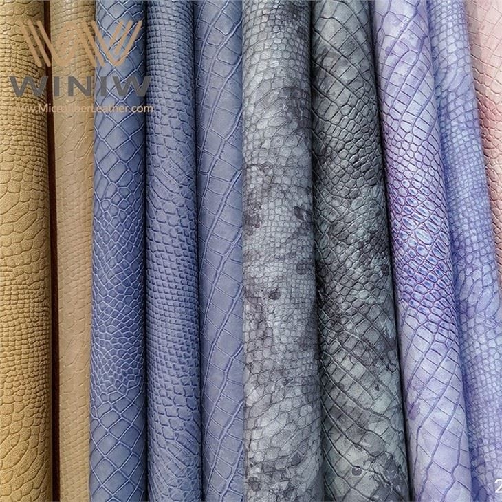 Embossed Faux Pu Leather Fabric Crocodile Leather