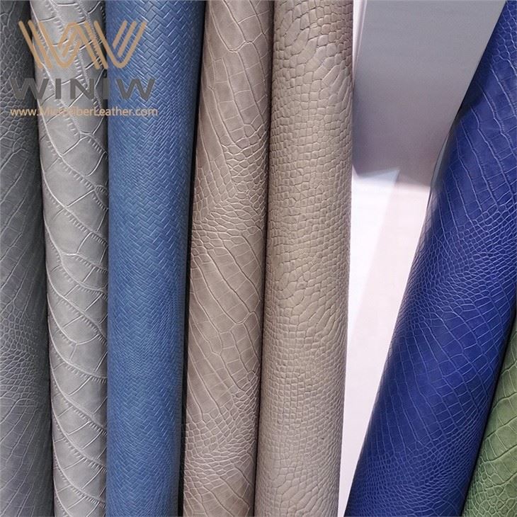 Embossed Faux Pu Leather Fabric Crocodile Leather