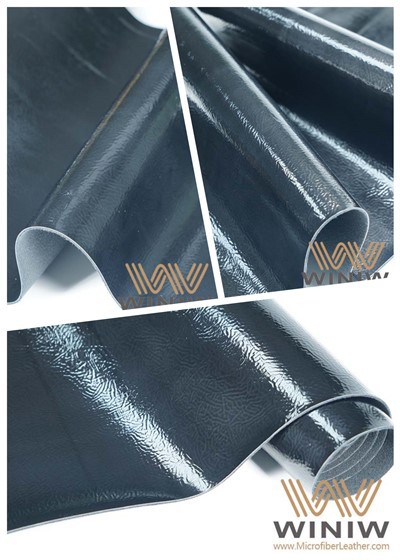 Микрофибърна винилова тъкан със син патент